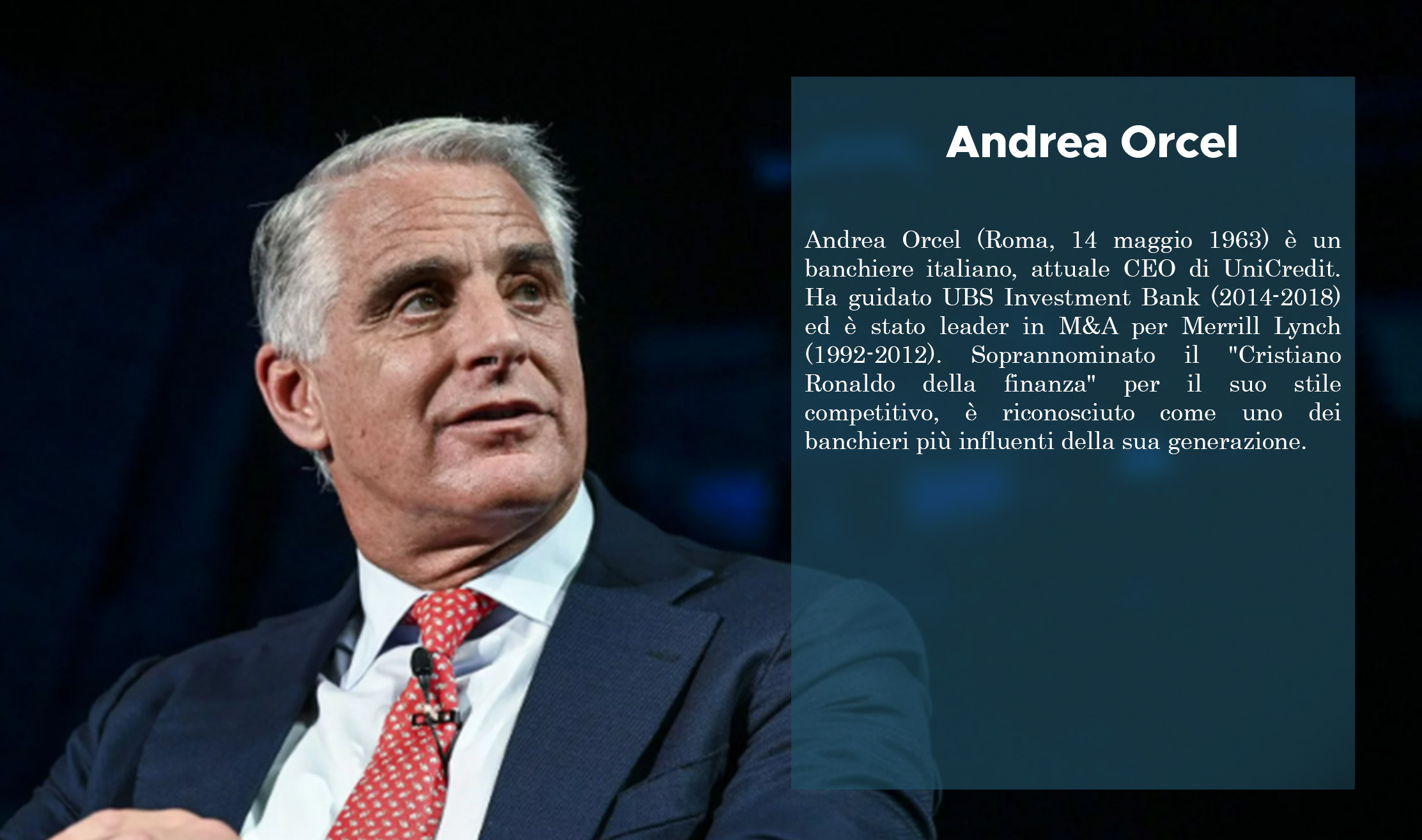 Andrea Orcel: Osservatorio sulla Web Reputation del TOP manager della finanza 