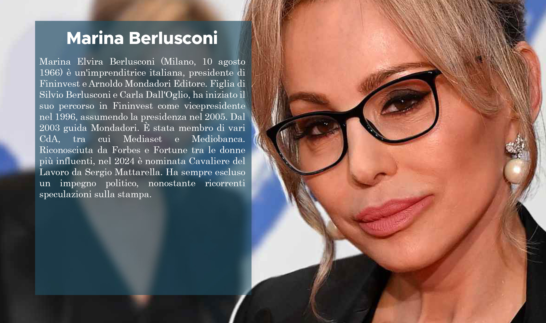 Osservatorio Della Web Reputation Marina Berlusconi patrimonio netto 2,2 miliardi Dollari 